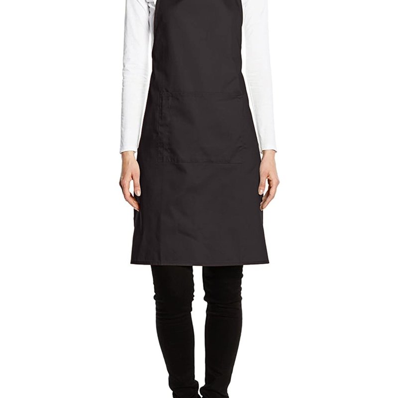 Shop Premier Ladies/womens Colours Bip Apron With Pocket / Workwear In Grey