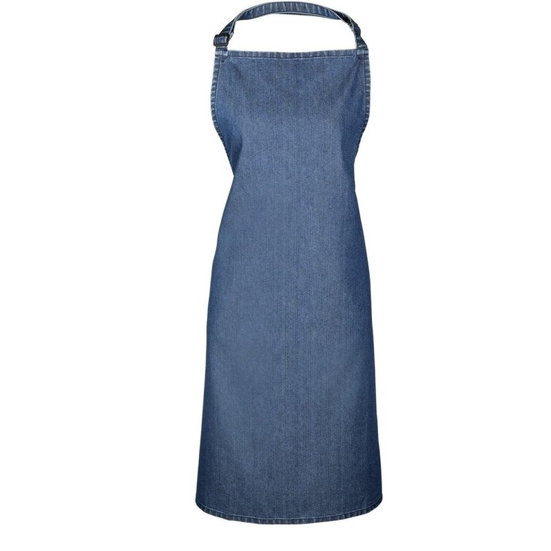 Premier Ladies/womens Colours Bip Apron With Pocket /workwear In Blue