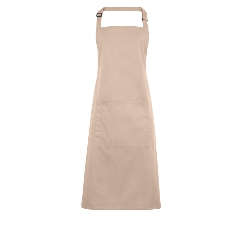 Premier Ladies/womens Colours Bip Apron With Pocket / Workwear In Brown