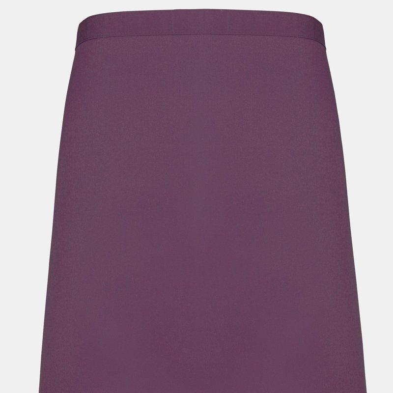 Shop Premier Ladies/womens Mid-length Apron (aubergine) (one Size) In Purple