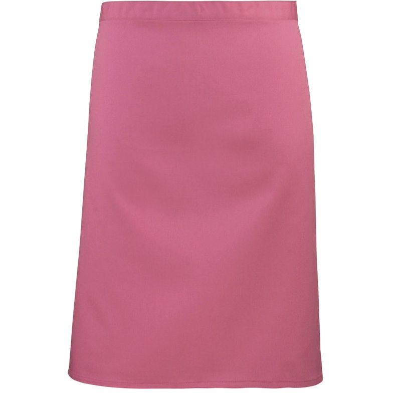 Shop Premier Ladies/womens Mid-length Apron (fuchsia) (one Size) In Pink
