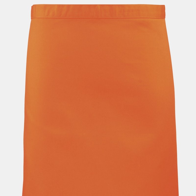Premier Ladies/womens Mid-length Apron (orange) (one Size)
