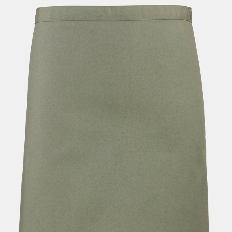 Shop Premier Ladies/womens Mid-length Apron (pack Of 2) (sage) (one Size) In Green