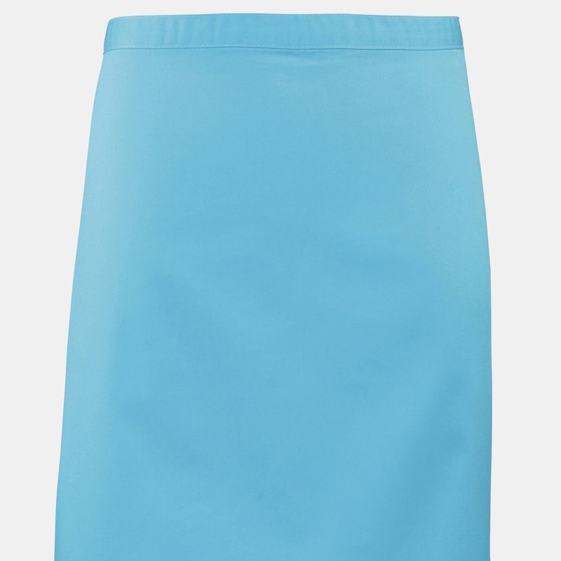 Shop Premier Ladies/womens Mid-length Apron (pack Of 2) (turquoise) (one Size) In Blue