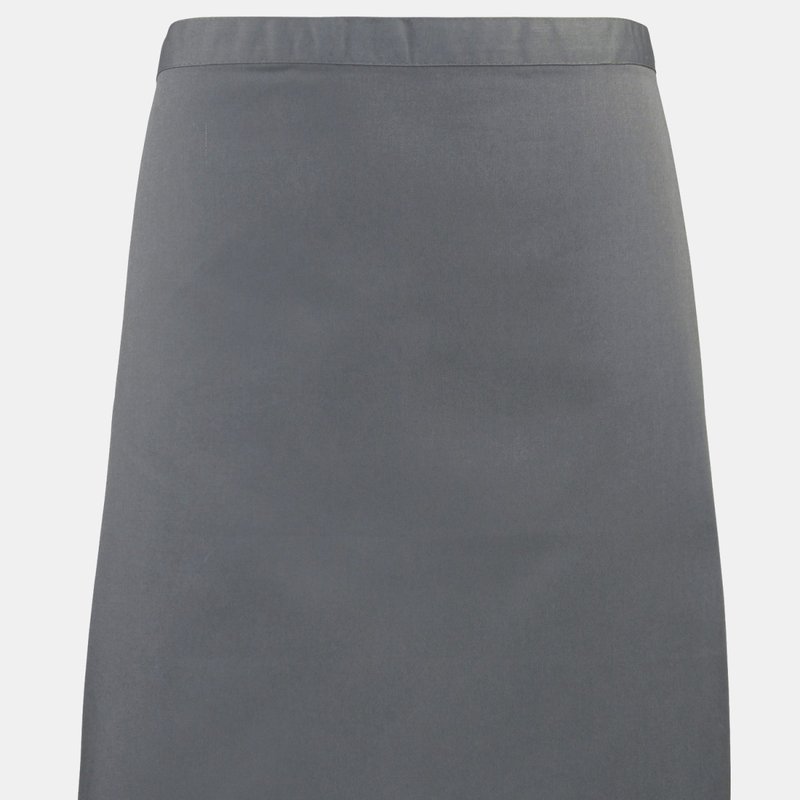 Shop Premier Ladies/womens Mid-length Apron (steel) (one Size) In Grey