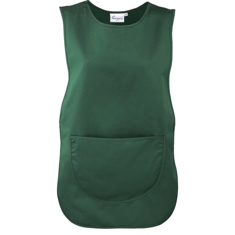 Premier Ladies/womens Pocket Tabard/workwear Aprons In Green
