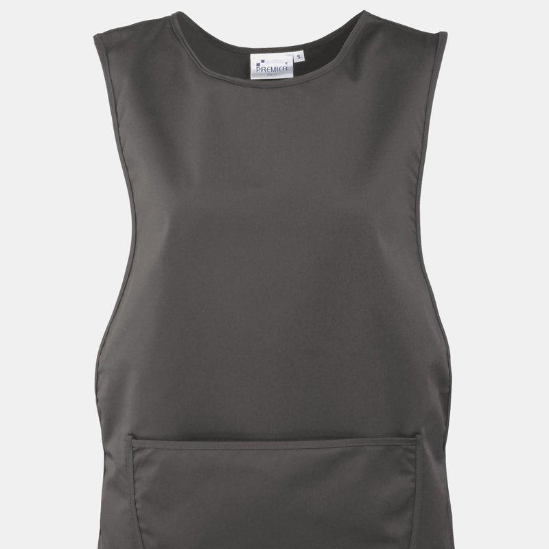 Premier Ladies/womens Pocket Tabard/workwear Aprons In Grey