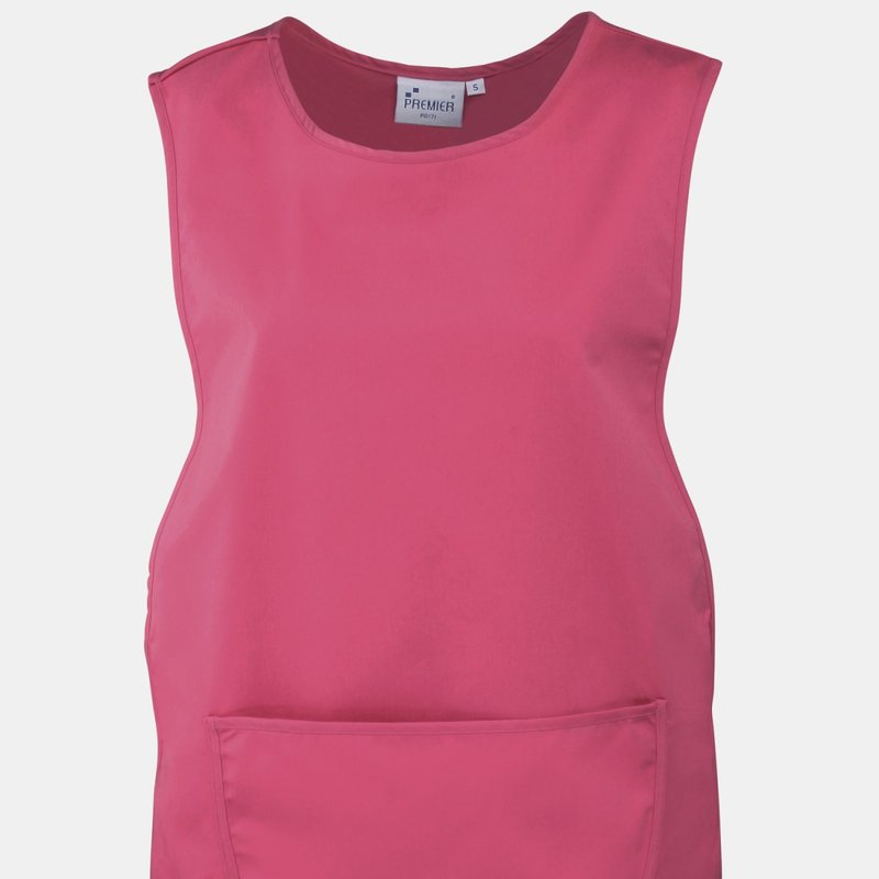 Premier Ladies/womens Pocket Tabard/workwear Aprons In Pink