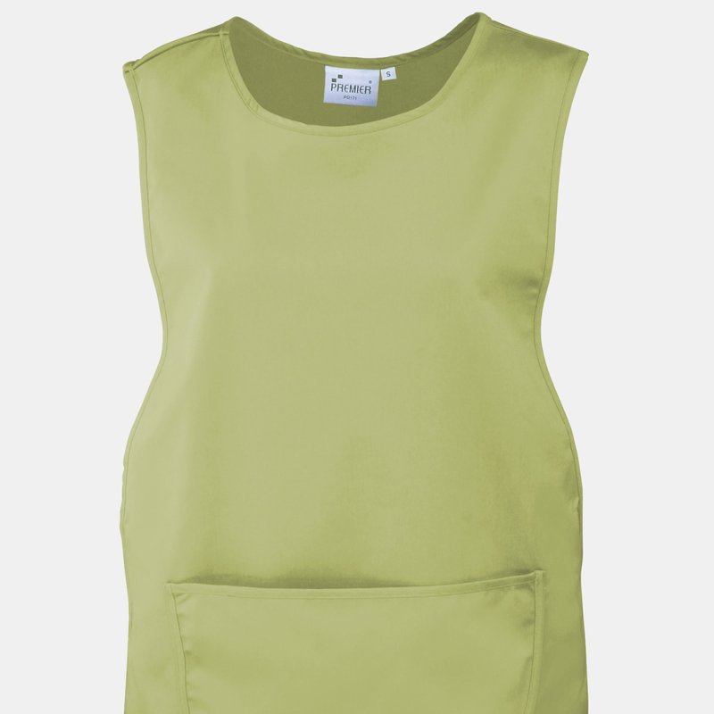 Premier Ladies/womens Pocket Tabard/workwear Aprons In Green