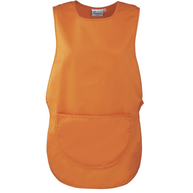 Premier Ladies/womens Pocket Tabard/workwear Aprons In Orange