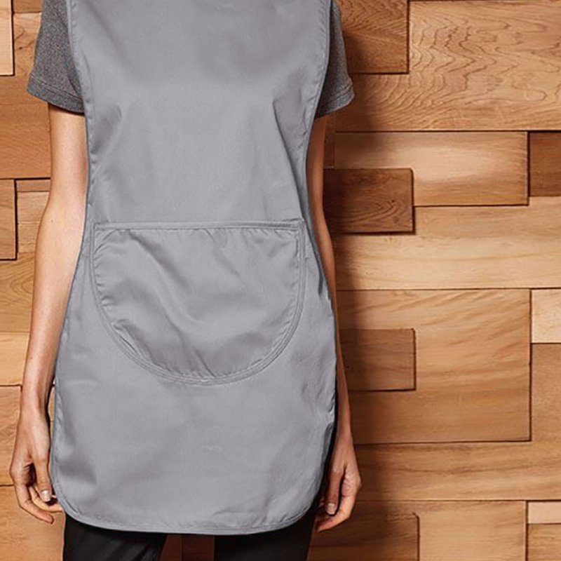 Shop Premier Ladies/womens Pocket Tabard/workwear Aprons In Grey