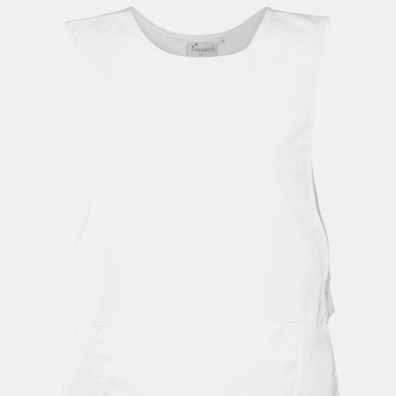 Premier Ladies/womens Pocket Tabard/workwear Aprons In White