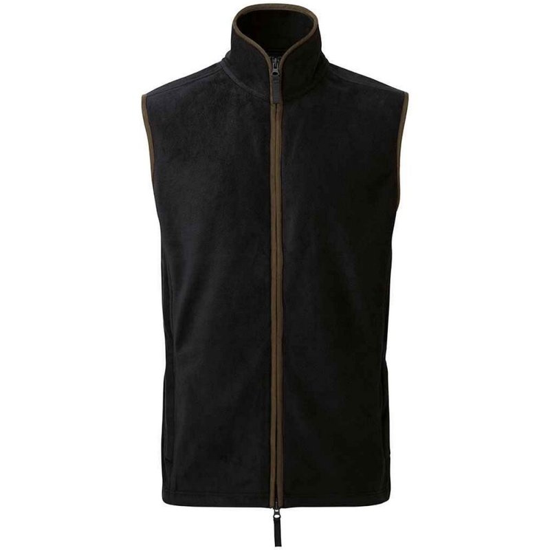 Premier Mens Artisan Fleece Oversized Vest In Black