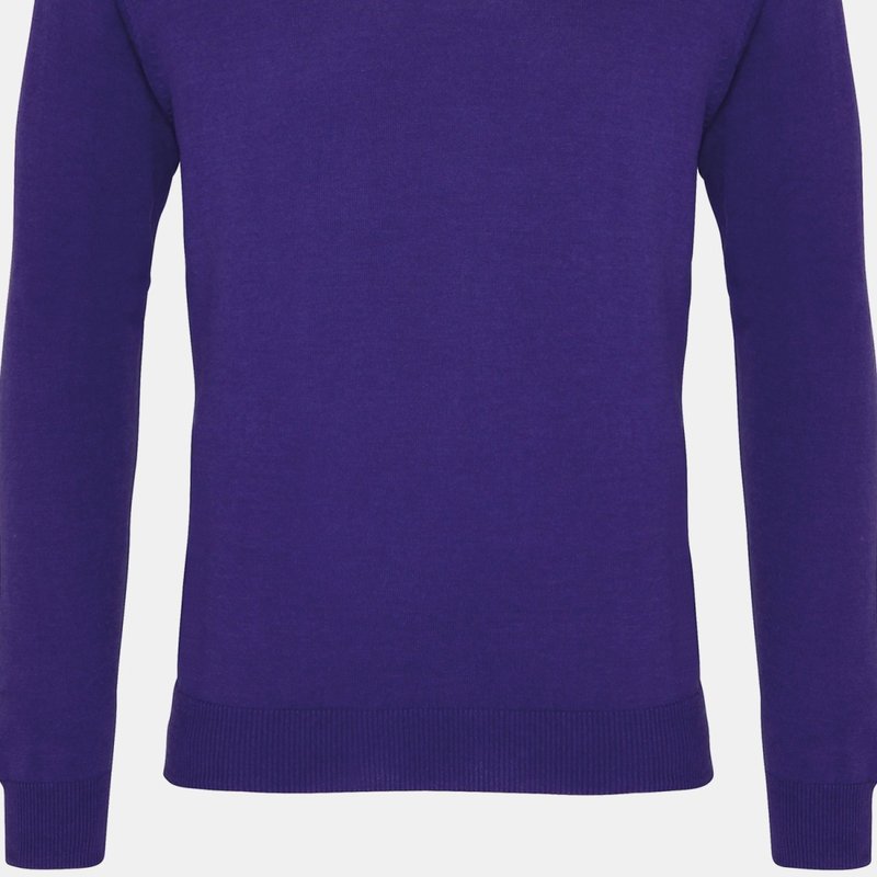 Premier Mens V-neck Knitted Sweater (purple)