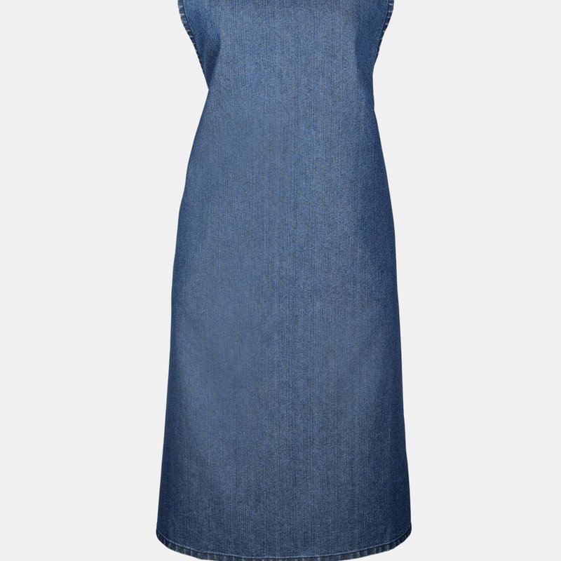 Premier Colours Bib Apron/workwear (indigo Denim) (one Size) (one Size) In Blue