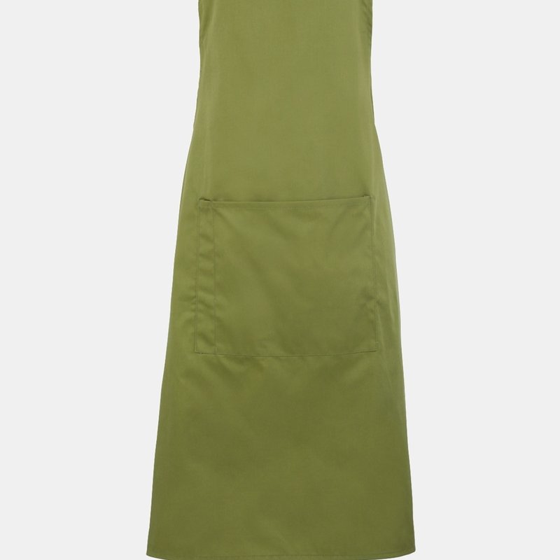Premier Ladies/womens Colours Bip Apron With Pocket / Workwear (oasis Green) (one Size) (one Size)