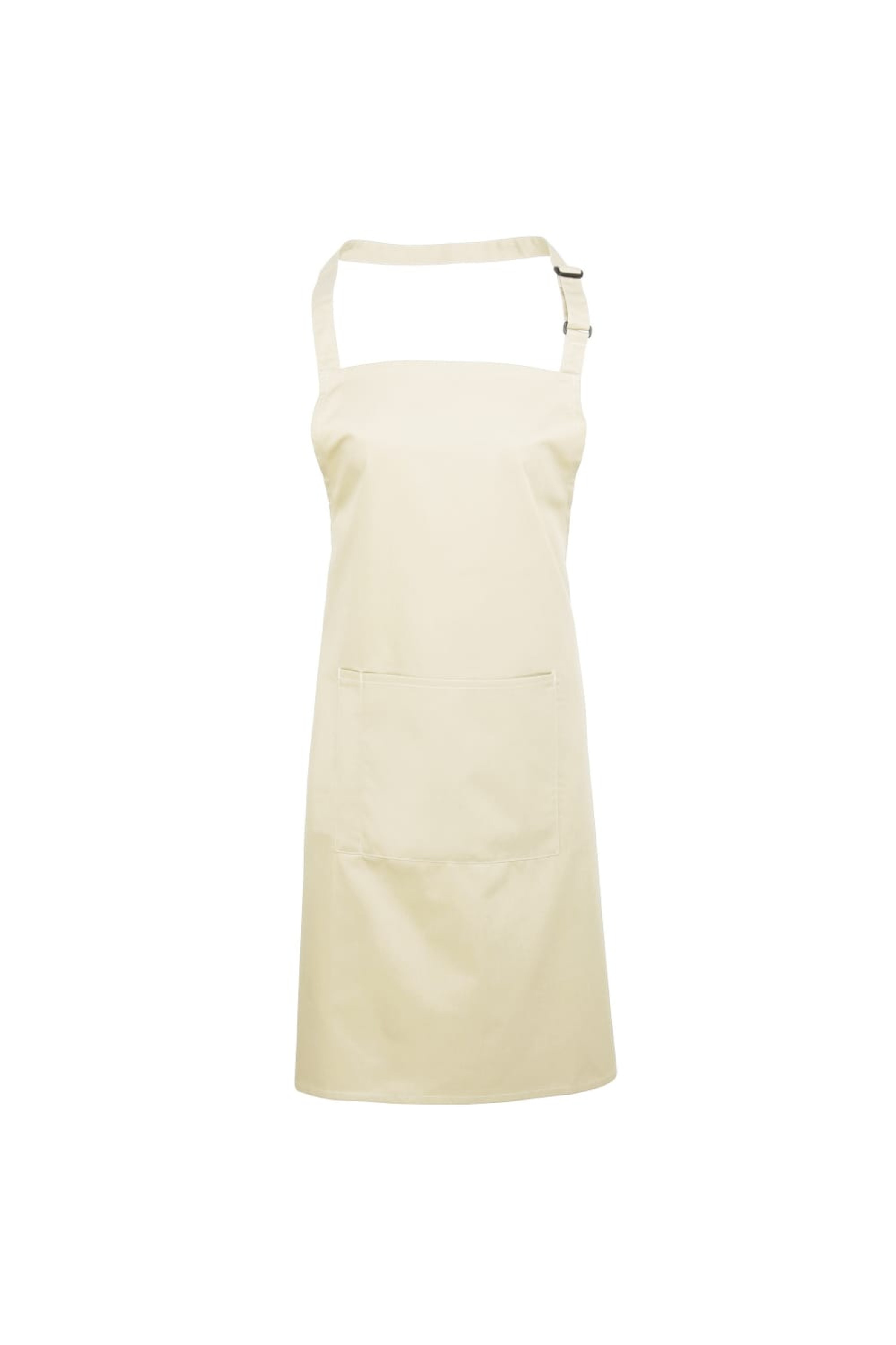 PREMIER PREMIER LADIES/WOMENS COLOURS BIP APRON WITH POCKET / WORKWEAR (PACK OF 2) (NATURAL) (ONE SIZE)