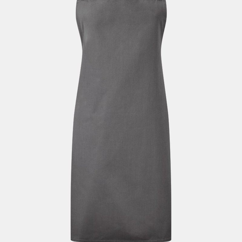 Shop Premier Ladies/womens Essential Bib Apron / Catering Workwear (dark Gray) (one Size) (one Size) In Grey