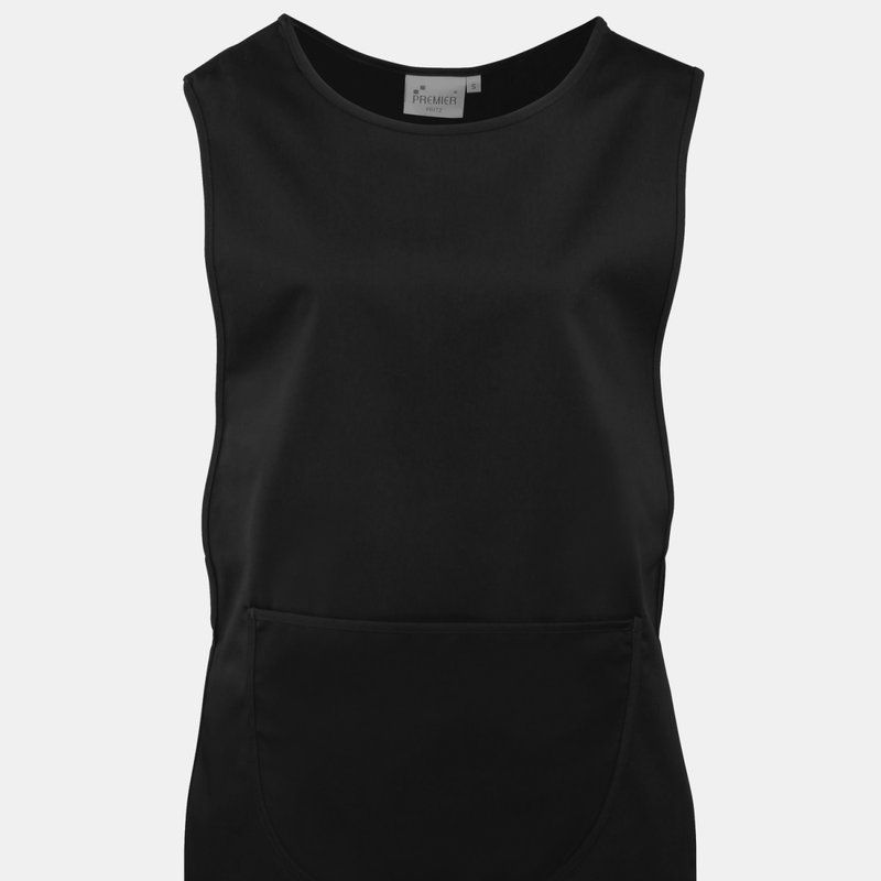 Premier Ladies/womens Long Length Pocket Cobbler Apron/workwear (black) (l) (l)