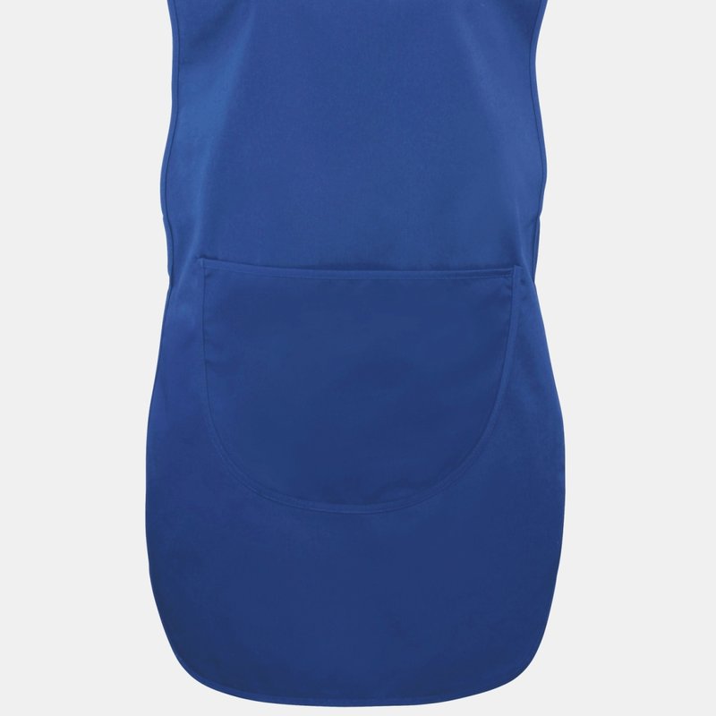 Premier Ladies/womens Long Length Pocket Cobbler Apron/workwear (royal) (s) (s) In Blue