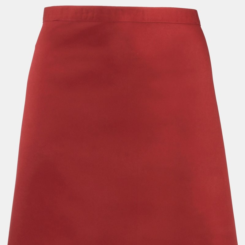Shop Premier Ladies/womens Mid-length Apron (red) (one Size) (one Size)
