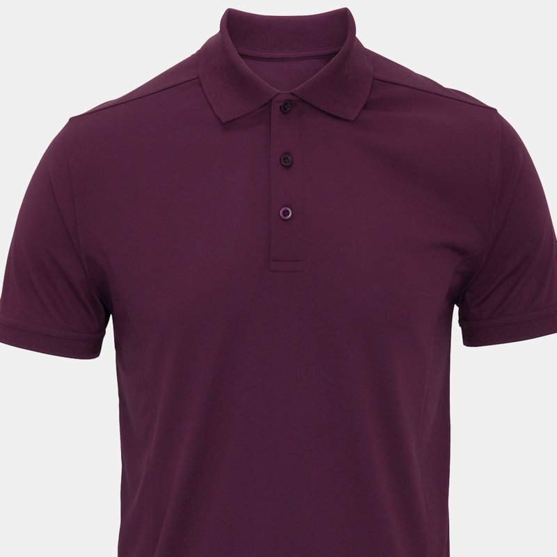 Premier Mens Coolchecker Pique Short Sleeve Polo T-shirt (neon Orange)