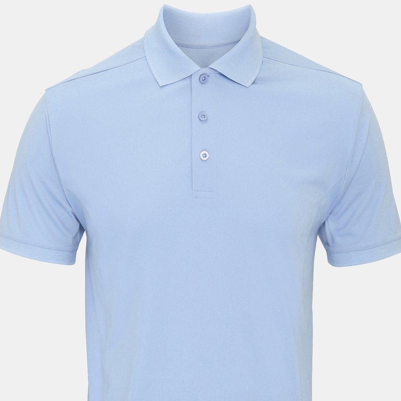 Premier Mens Coolchecker Pique Short Sleeve Polo T-shirt (turquoise) In Blue