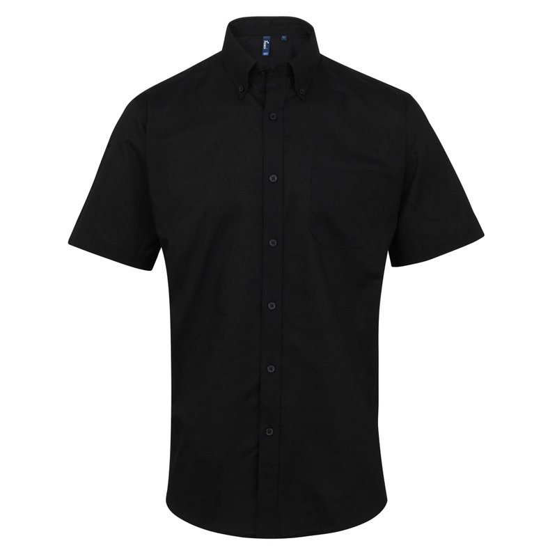 Premier Mens Signature Oxford Short Sleeve Work Shirt (black)