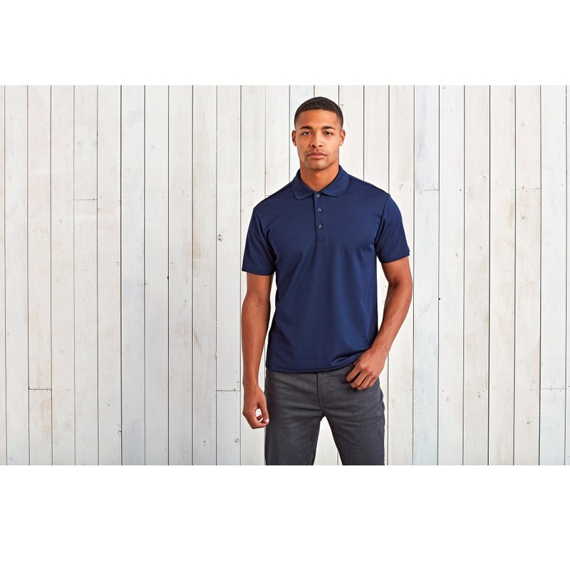 Shop Premier Mens Sustainable Polo Shirt In Blue