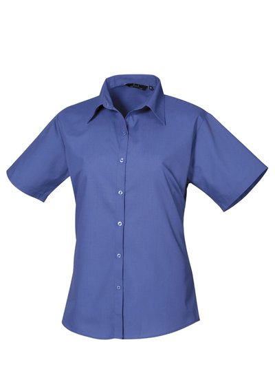 Premier Premier Short Sleeve Poplin Blouse/Plain Work Shirt (Royal) product