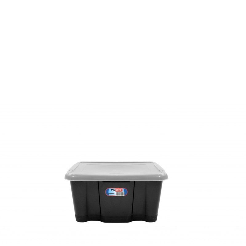 Premier Storage Box And Lid (black/clear) (5.3gl)