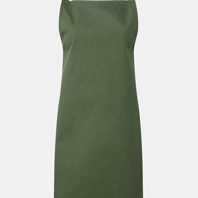 Premier Unisex Adult Colours Full Apron (moss) (one Size) (one Size) In Green