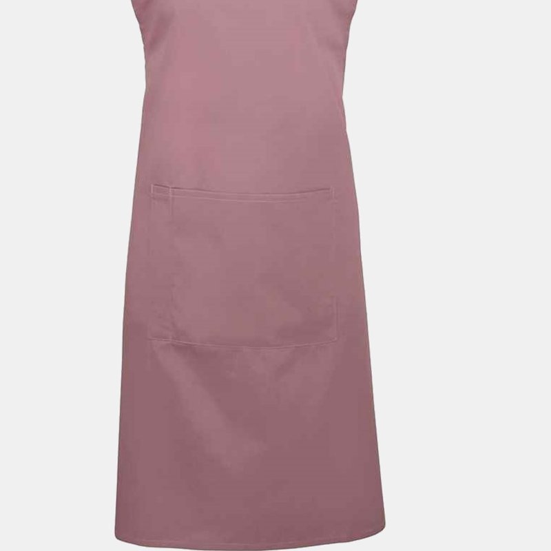 Premier Unisex Adult Colours Pocket Full Apron (rose) (one Size) (one Size) In Purple