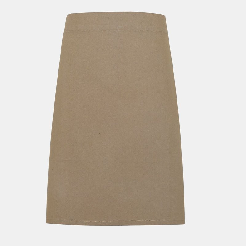 Shop Premier Unisex Calibre Heavy Cotton Canvas Waist Apron (khaki) (one Size) (one Size) In Brown