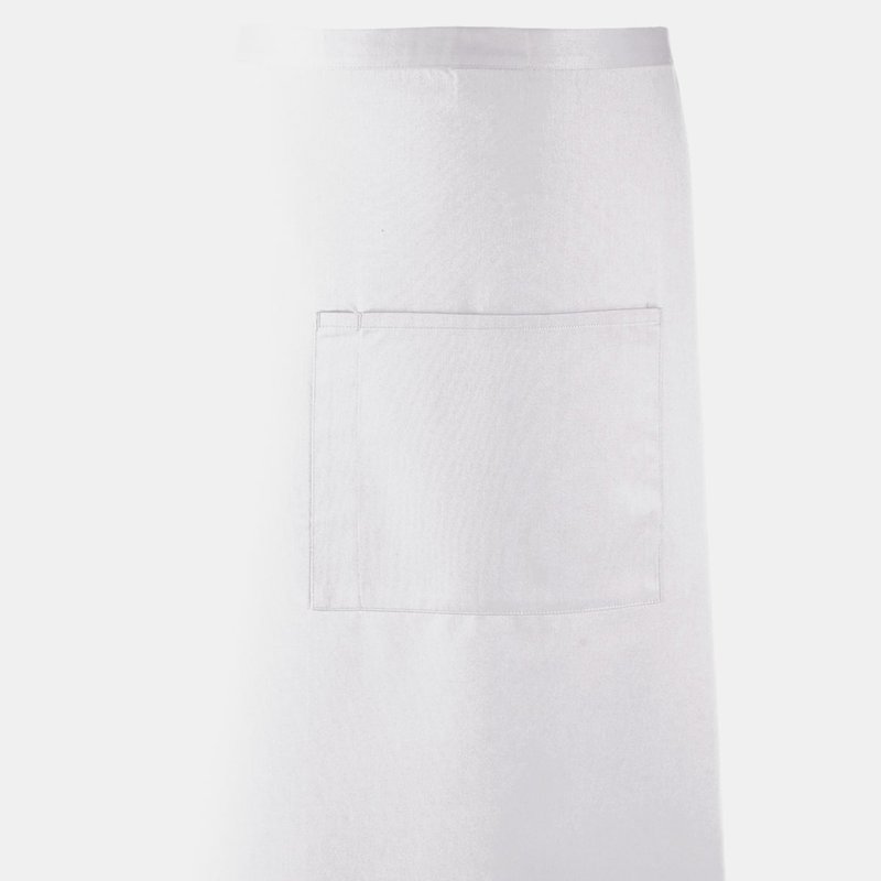 Premier Unisex Colours Bar Apron / Workwear (long Continental Style) (pack Of 2) (white) (one Size)