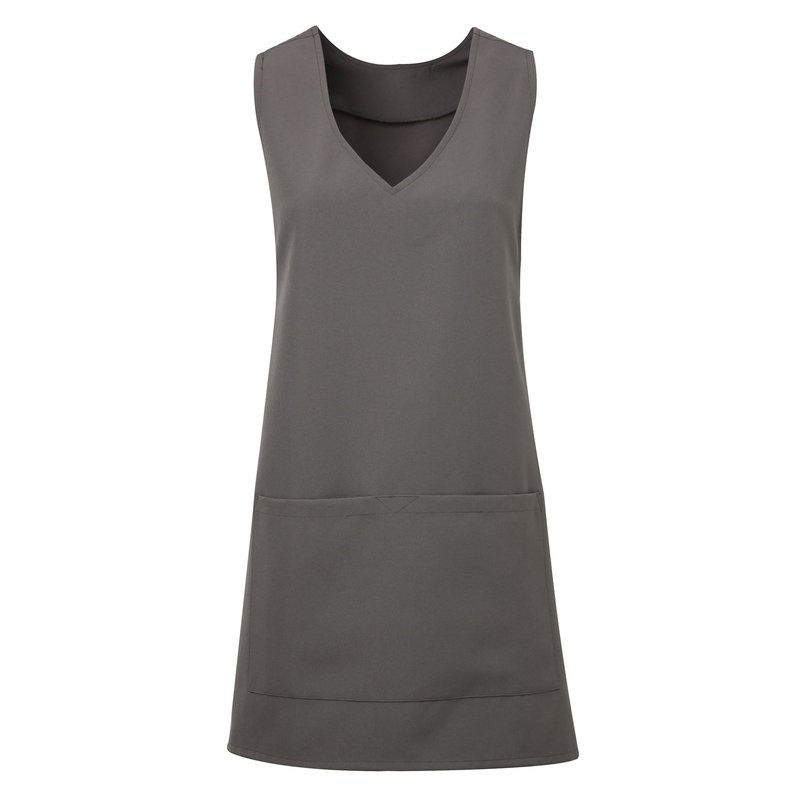 Shop Premier Unisex Wrap-around Tunic (pack Of 2) (dark Gray) (l/xl) In Grey