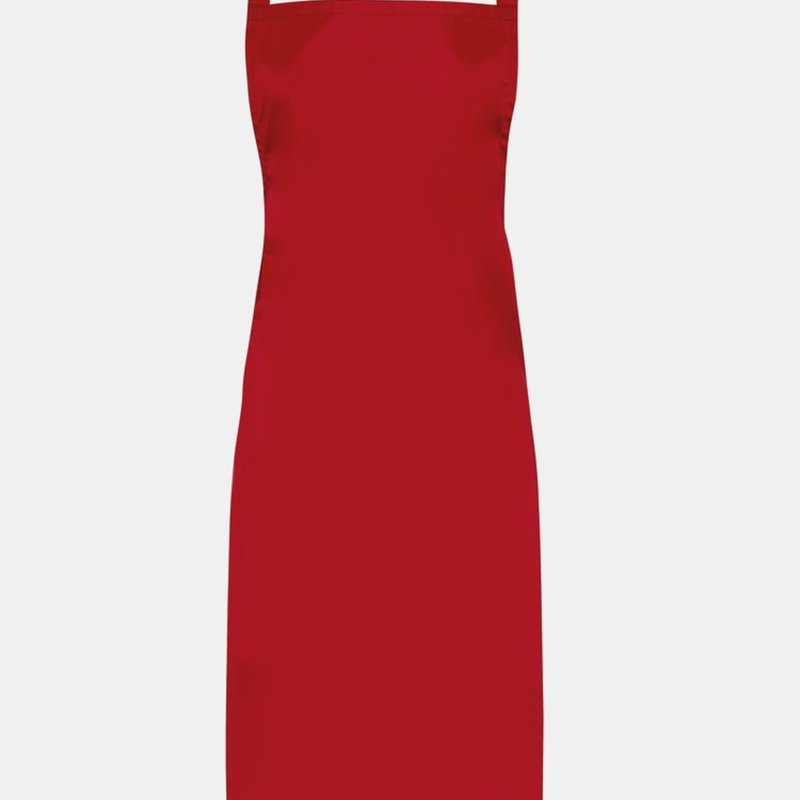 Premier Waterproof Bib Apron (red) (one Size) (one Size)