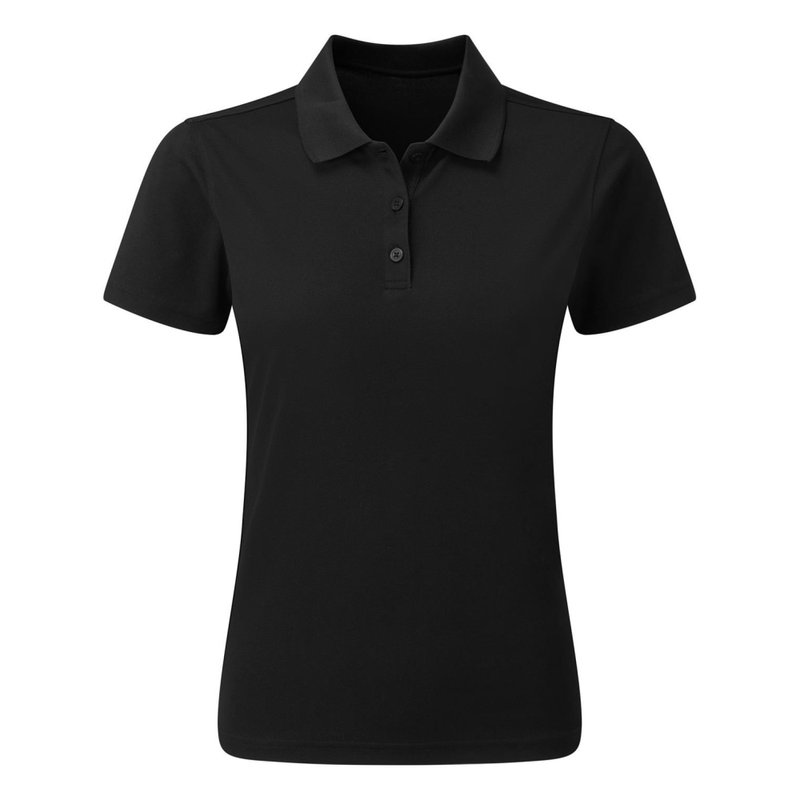 Premier Womens/ladies Sustainable Polo Shirt In Black