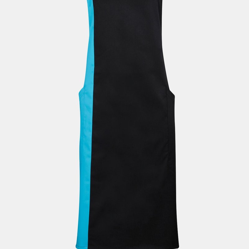 Shop Premier Unisex Contrast Workwear Bib Apron Pack Of 2 In Black