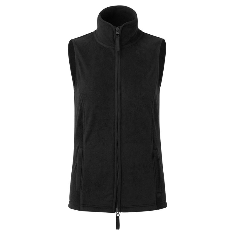 Premier Womens/ladies Artisan Fleece Vest In Black