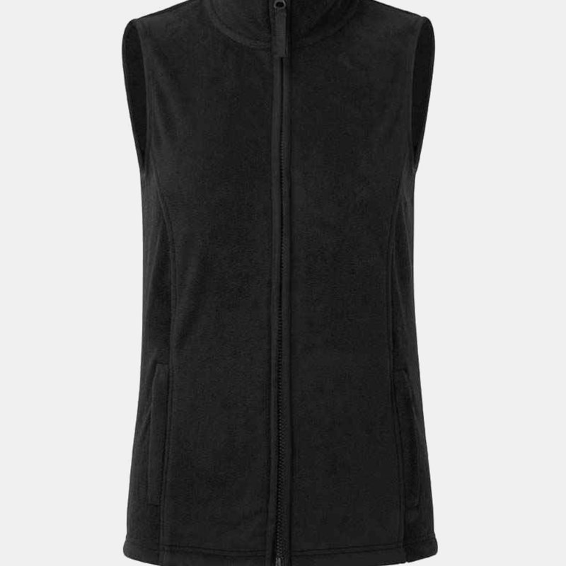 Premier Womens/ladies Artisan Fleece Vest In Black