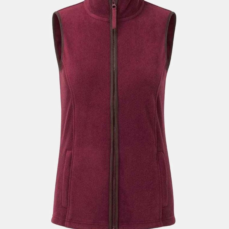 Premier Womens/ladies Artisan Fleece Vest In Red