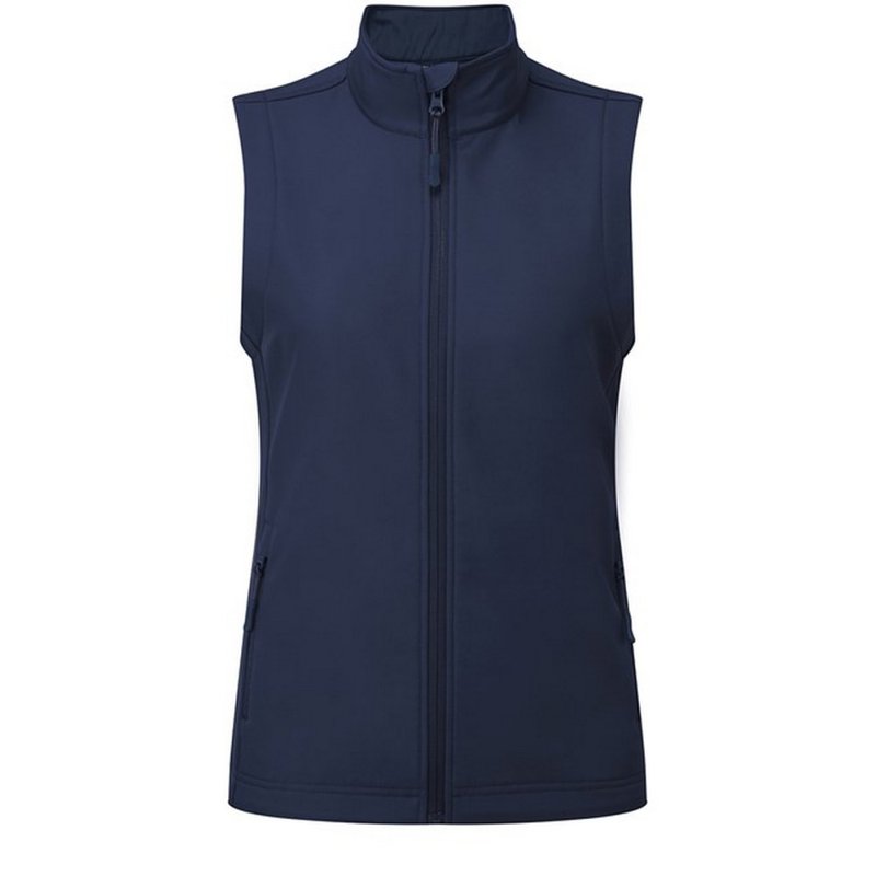 Premier Womens/ladies Windchecker Recycled Printable Vest In Blue