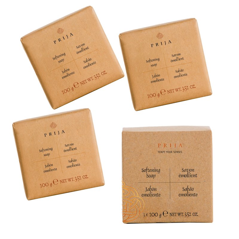 Prija Softening Soap Gift Pack (3 Pack) In Brown