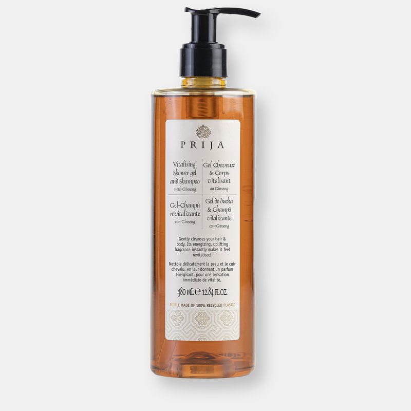 Prija Vitalizing Shower Gel And Shampoo With Ginseng In Brown