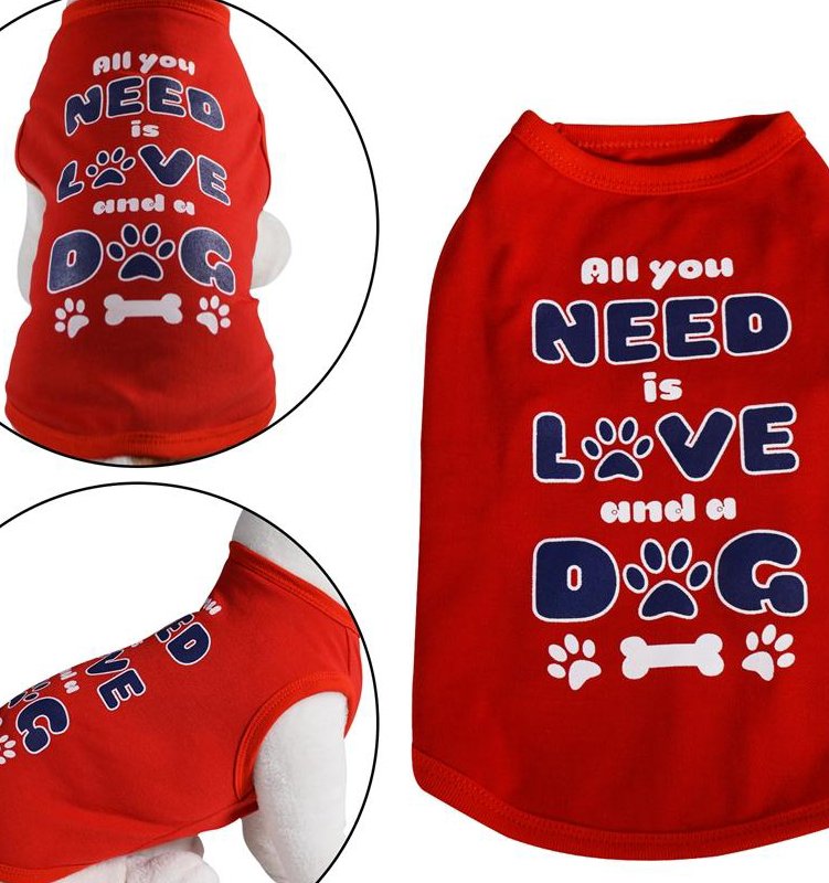 Primeware Inc. All You Need Is Love And A Dog | Dog Shirt In Red