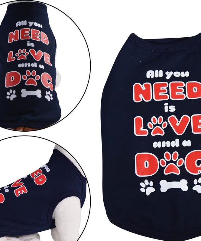 Primeware Inc. All You Need Is Love And A Dog | Dog Shirt In Blue