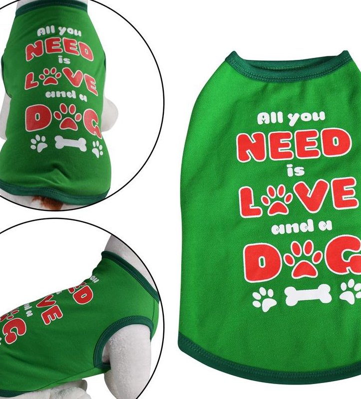 Primeware Inc. All You Need Is Love And A Dog | Dog Shirt In Green