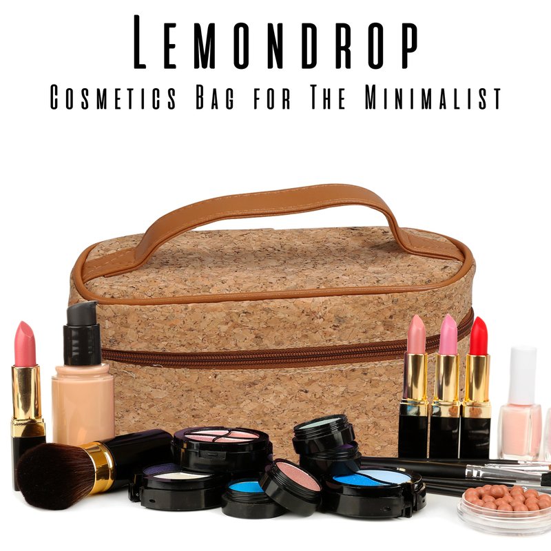 Primeware Inc. Cosmetics Bag Lemondrop Design In Brown