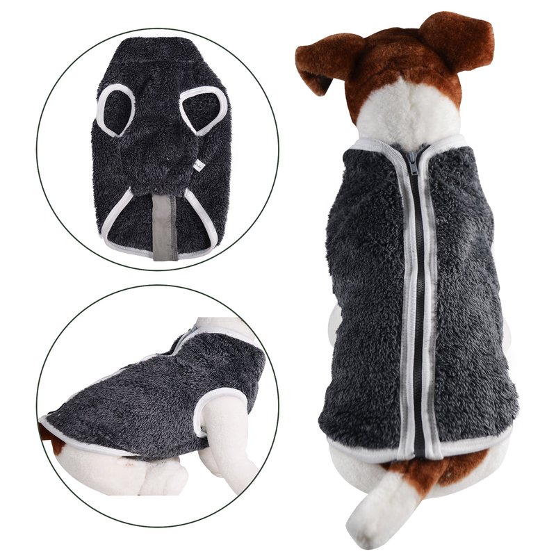 Primeware Inc. Faux Sheep Fur Dog Vest In Grey